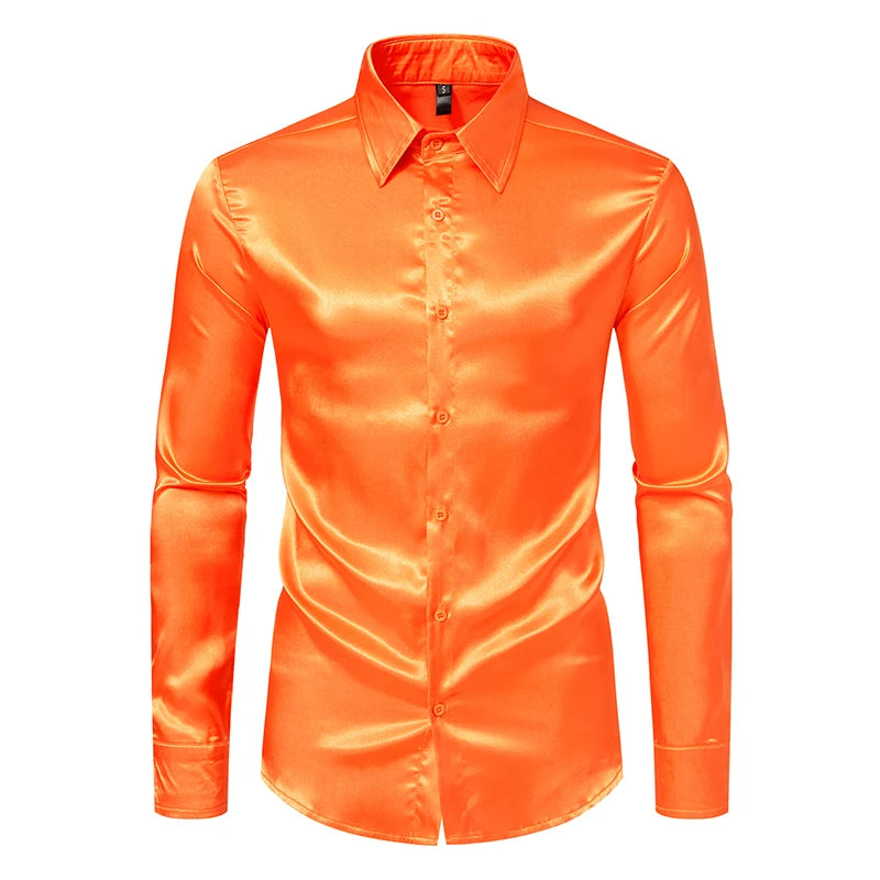 Satin Tuxedo Dress Shirt